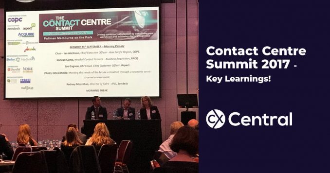 Contact Centre Summit 2017 Key Learnings