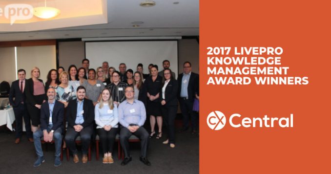 Livepro 2017 Knowledge Management Excellence Award winners