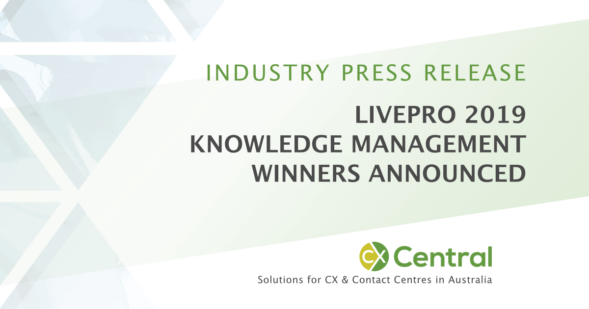 2019 livepro Knowledge Management Award Winners - CX Central