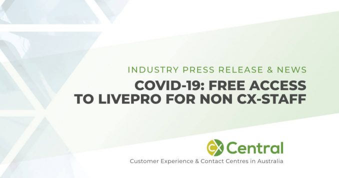 free access to livepro to help manage through the COVID19 crisis