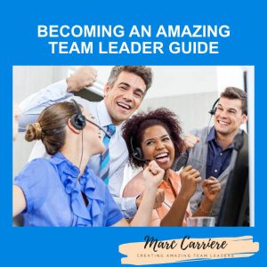 A call centre team leader with a happy, engaged team